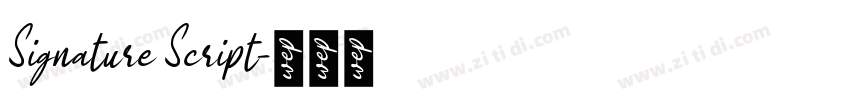 Signature Script字体转换